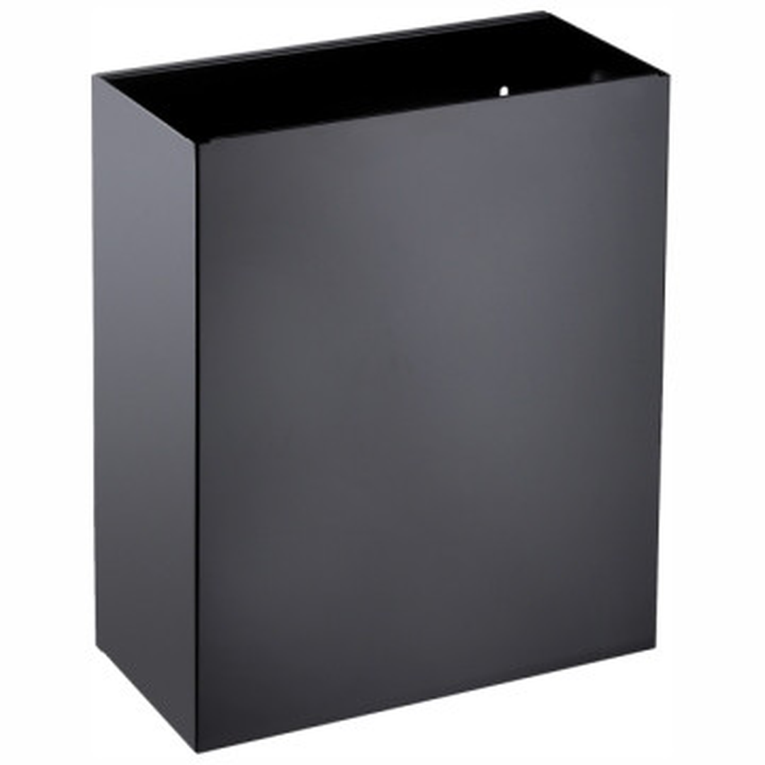 Stunning Wall Mounted Waste Bin Stainless steel Black Powder Coated